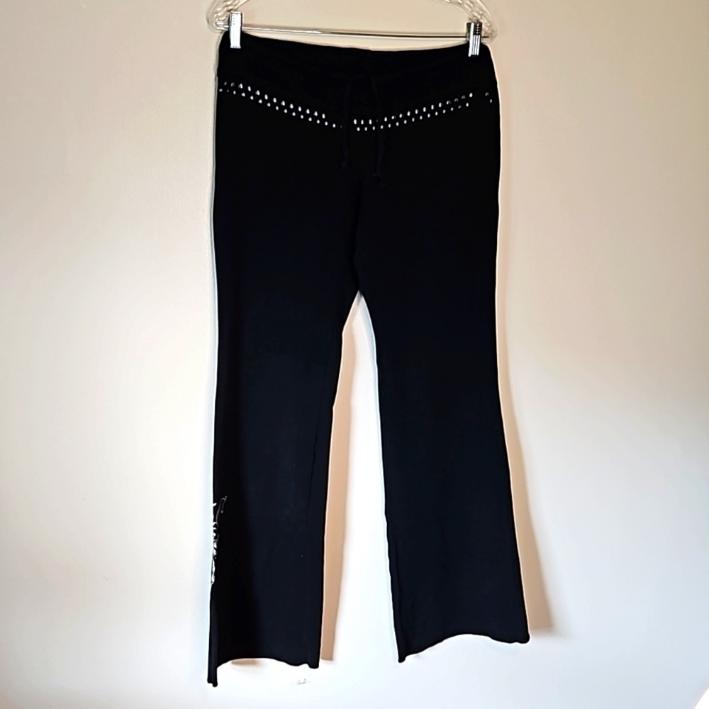 Express Black Wide Leg Sweatpants Medium